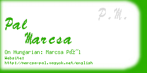 pal marcsa business card